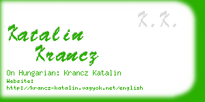 katalin krancz business card